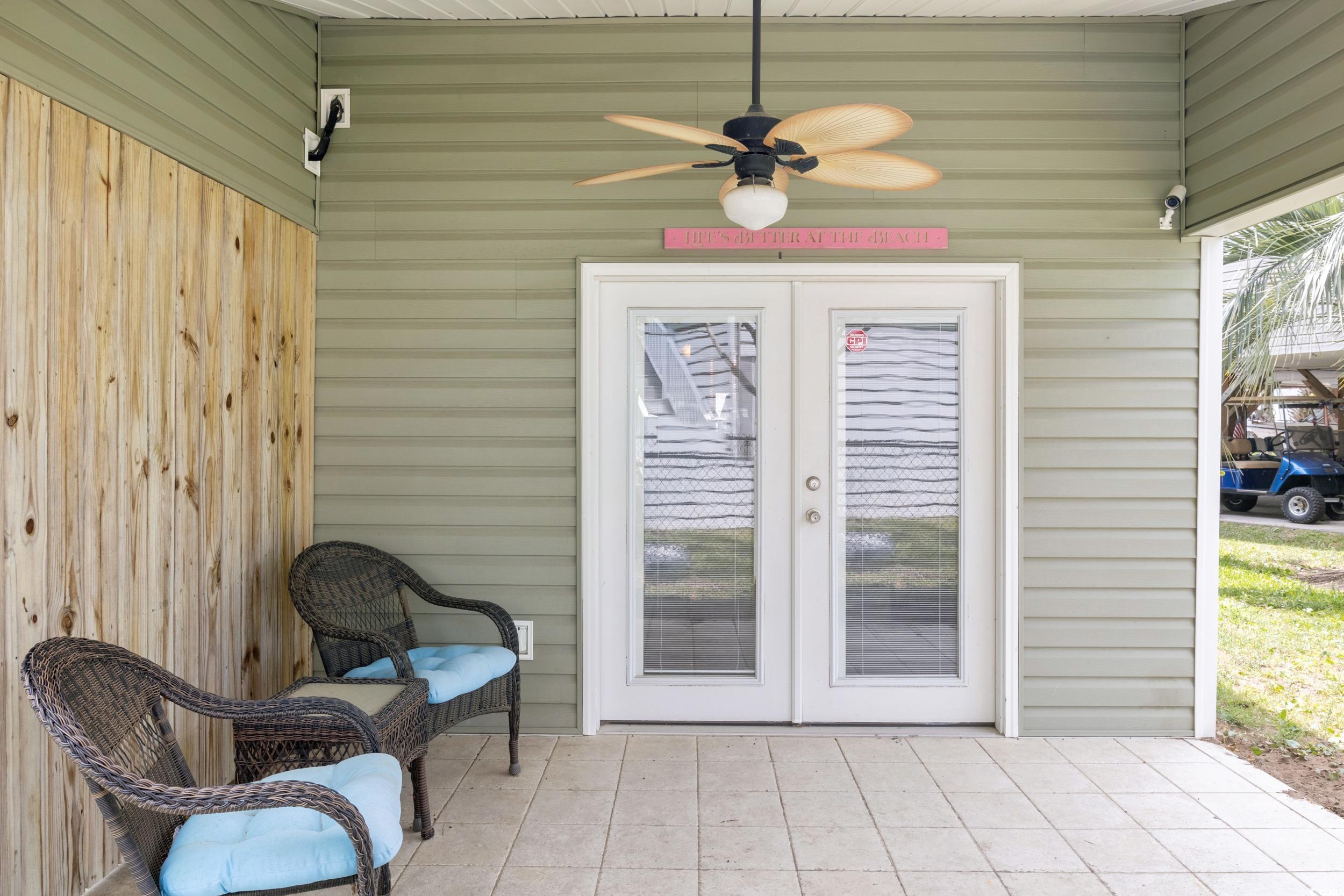 919 Dock Place Murrells Inlet, SC 29576 - Photo 27 of 39 Entrance to property with ceiling fan and french doors