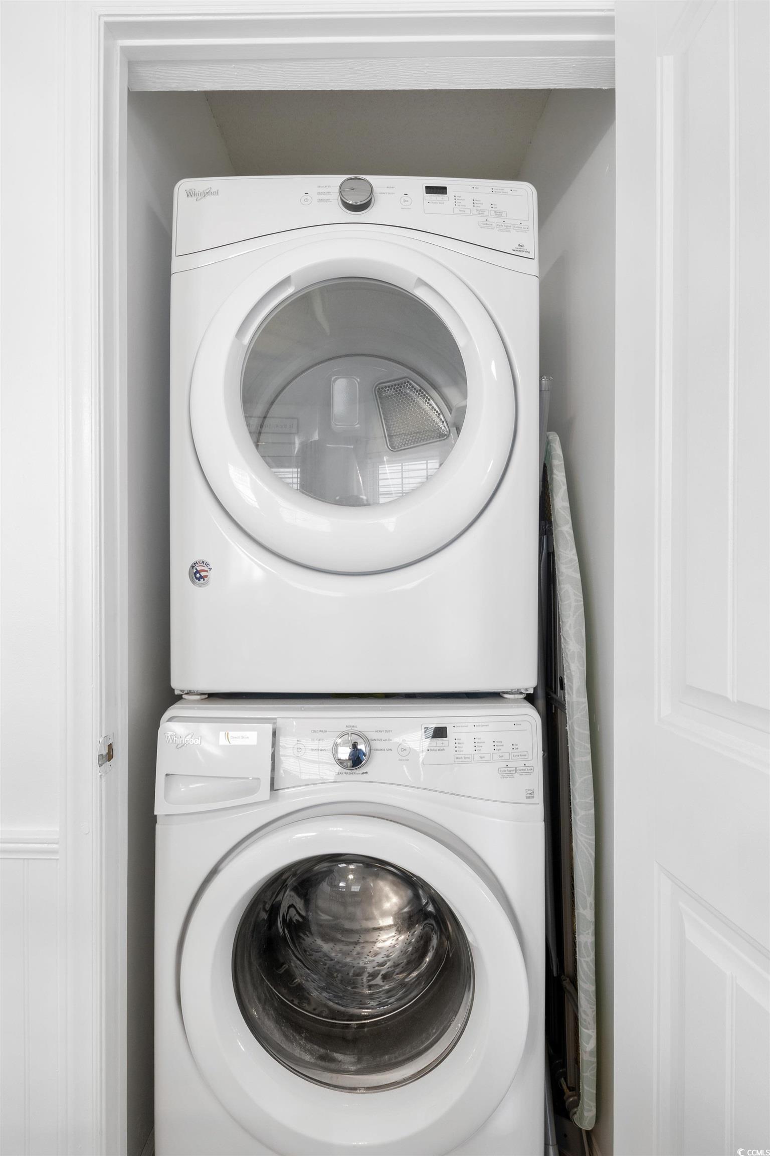 919 Dock Place Murrells Inlet, SC 29576 - Photo 9 of 39 Laundry area featuring stacked washer and clothes dryer