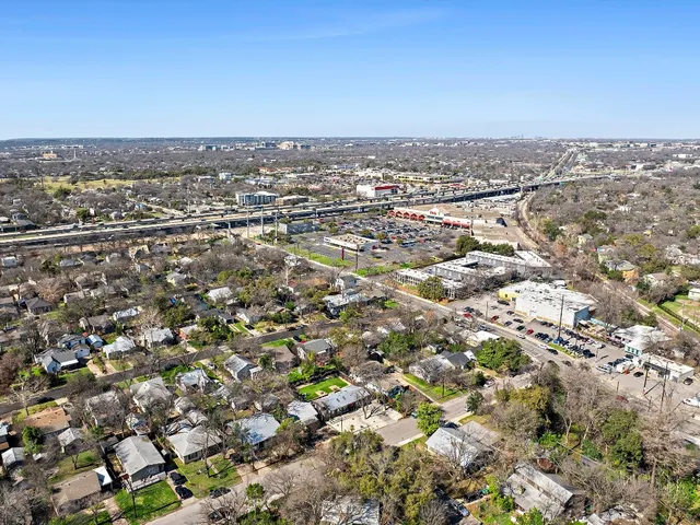 an aerial view of multiple house