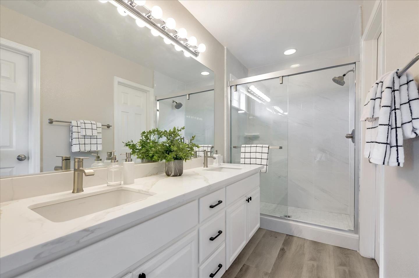 2276 Towne Circle Mountain View, CA 94040 - Photo 27 of 37 a bathroom with a shower sink and mirror