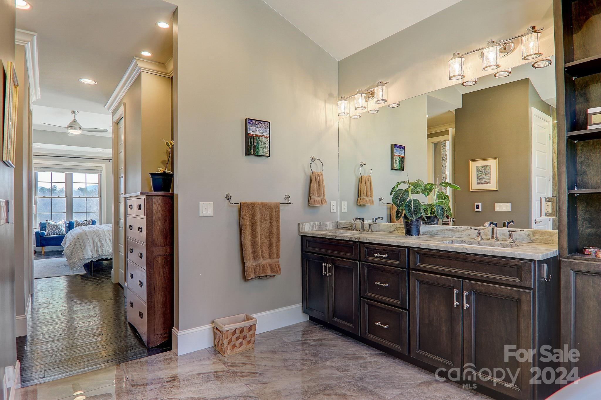 34 Ledgestone Drive Fairview, NC 28730 - Photo 28 of 47 a spacious bathroom with a sink double vanity granite and a shower