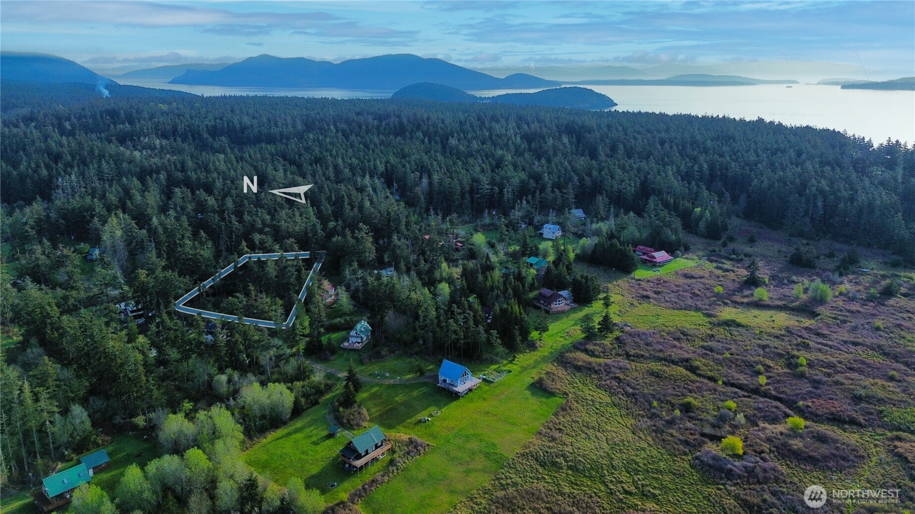 0 Decatur Beach Lane Anacortes, WA 98221 - Photo 13 of 20 a view of a lush green hillside and a building