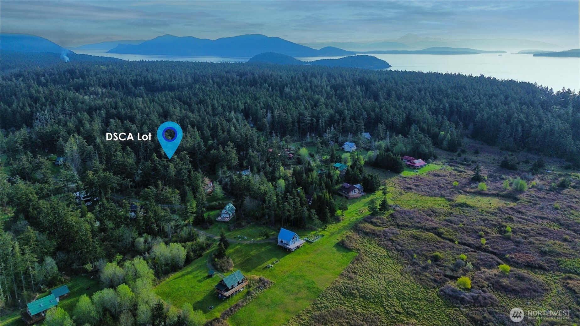0 Decatur Beach Lane Anacortes, WA 98221 - Photo 9 of 20 a view of a lush green hillside and a houses