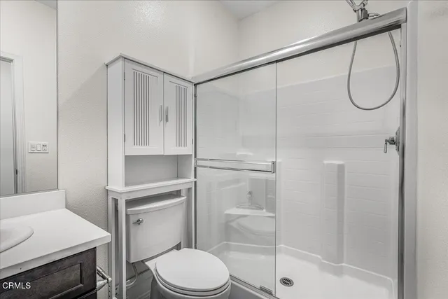 a view of a lake with a garden