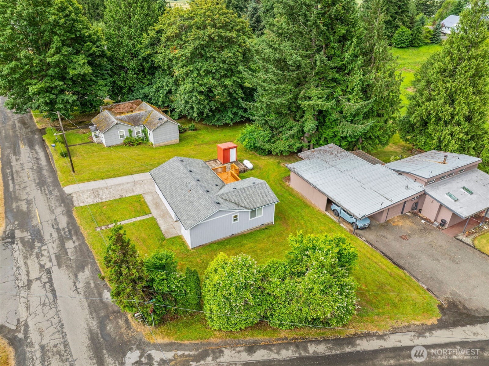 175 Jacobson Road Cathlamet, WA 98612 - Photo 6 of 32 an aerial view of a house with yard swimming pool and outdoor seating