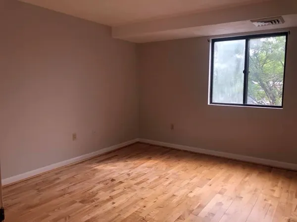 an empty room with a window