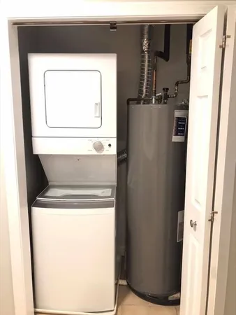 a close view of washer and dryer