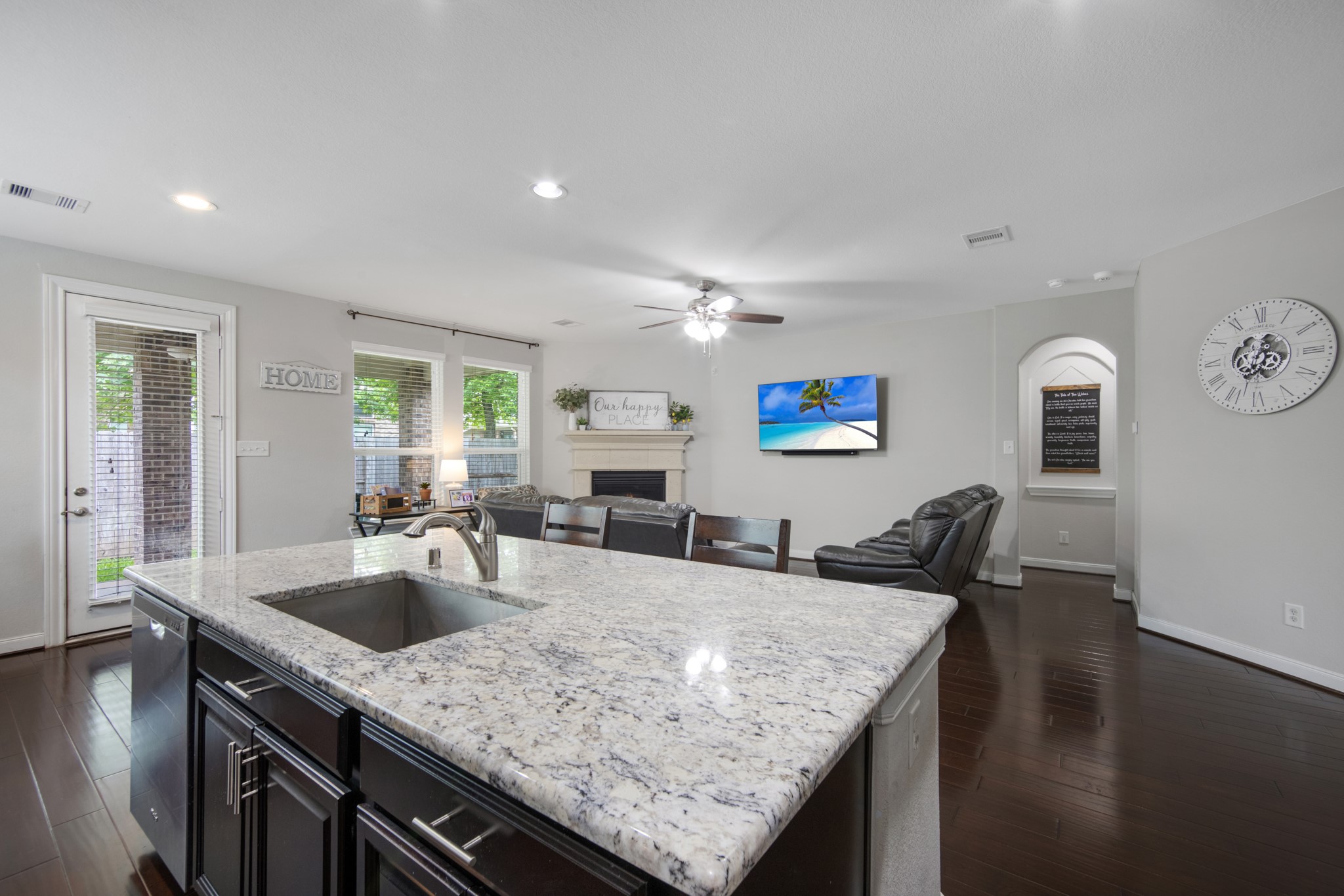 22622 Cutter Mill Drive Spring, TX 77389 - Photo 12 of 40 a kitchen with center island and stainless steel appliances