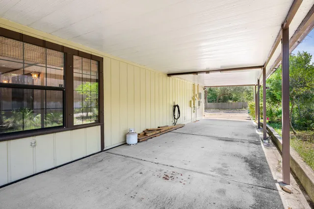 an aerial view of a house having outdoor space