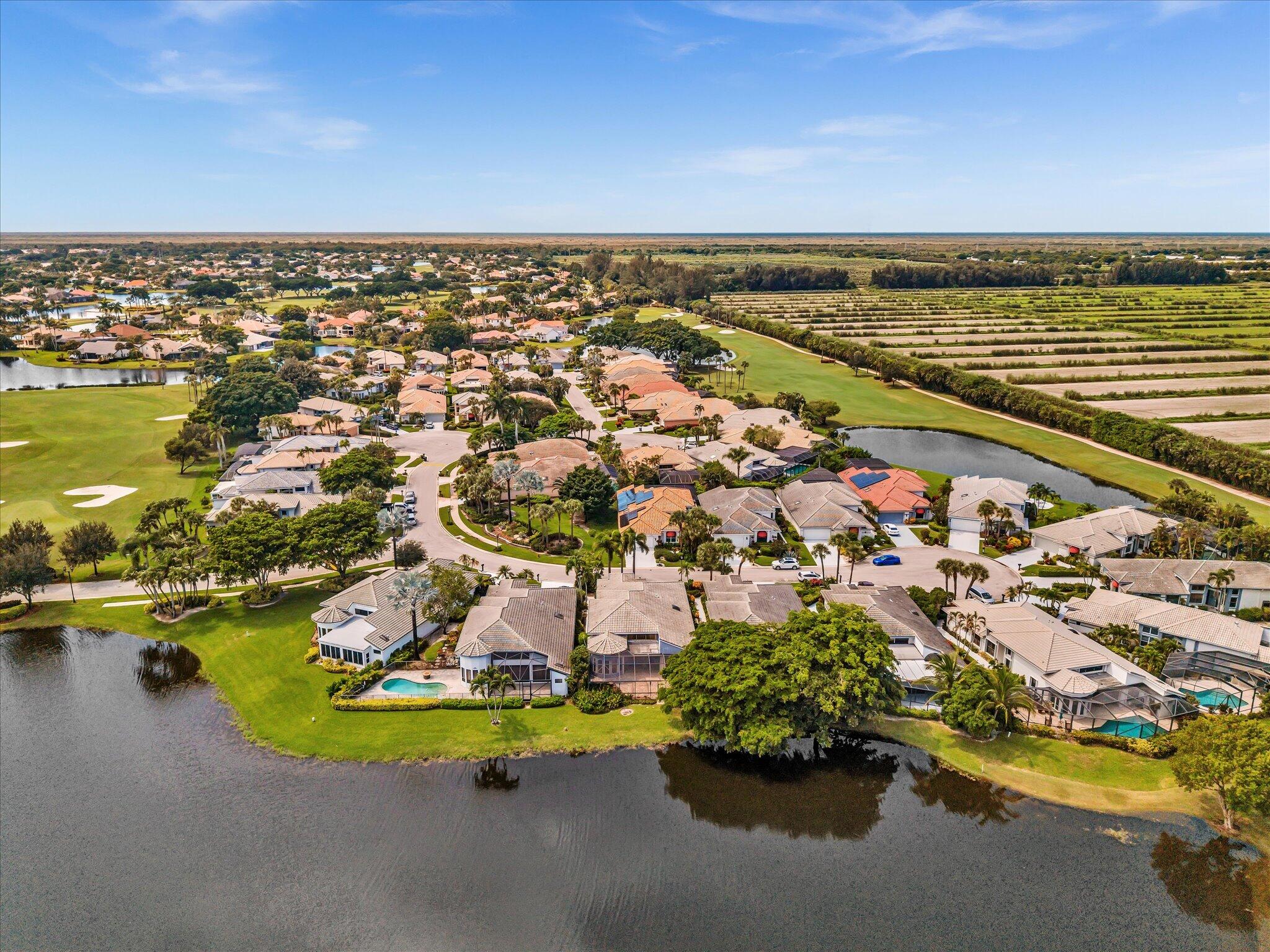10122 Spyglass Way Boca Raton, FL 33498 - Photo 52 of 65 an aerial view of a house with a ocean view