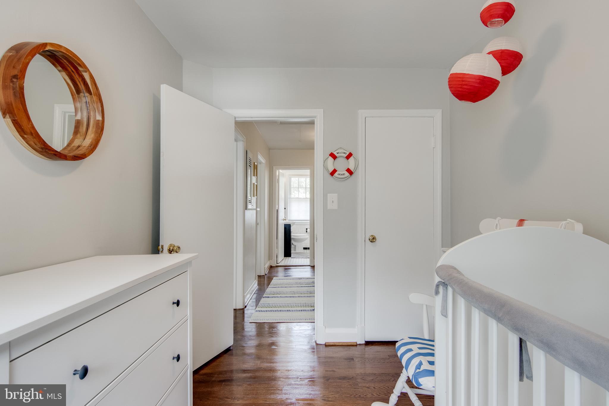 7136 Heathfield Road Baltimore, MD 21212 - Photo 27 of 44 Bedroom three/ hardwood flooring