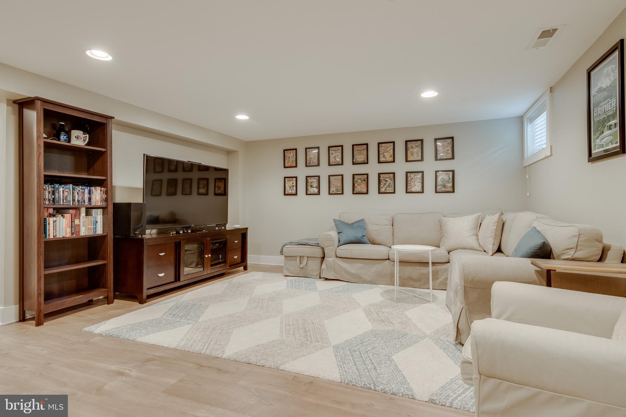 7136 Heathfield Road Baltimore, MD 21212 - Photo 32 of 44 Lower level rec room