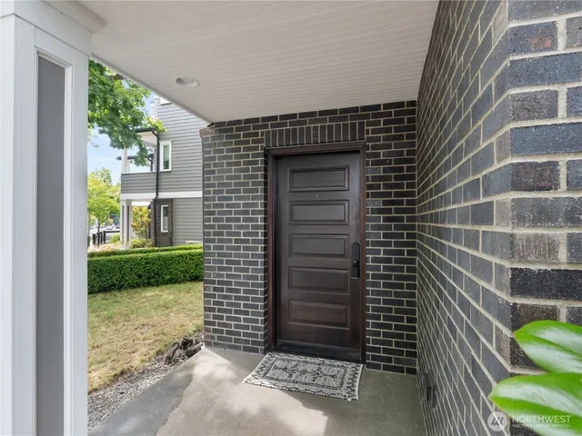 a view of door front of house