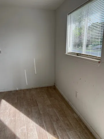an empty room with a window