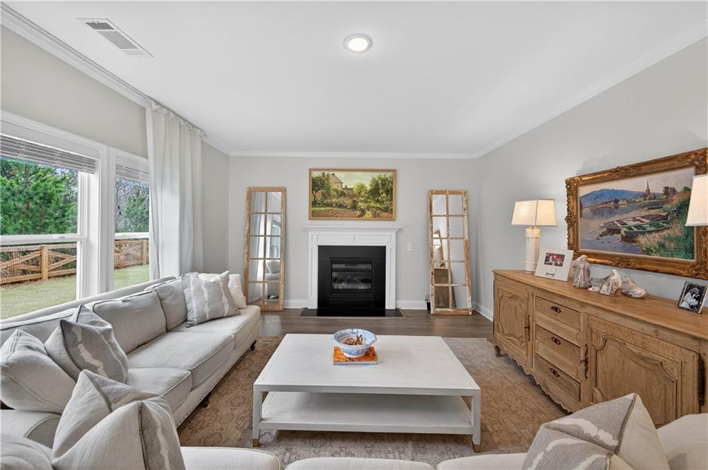 223 Timber Ridge Dawsonville, GA 30534 - Photo 6 of 24 a living room with furniture a fireplace with window