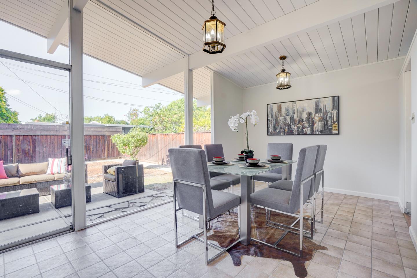 721 Stendhal Lane Cupertino, CA 95014 - Photo 23 of 54 a view of a dining room with furniture window and outside view