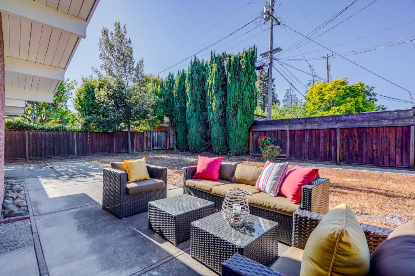 721 Stendhal Lane Cupertino, CA 95014 - Photo 46 of 54 a outdoor living space with furniture and a garden
