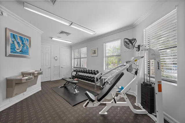 a garden view with a seating space