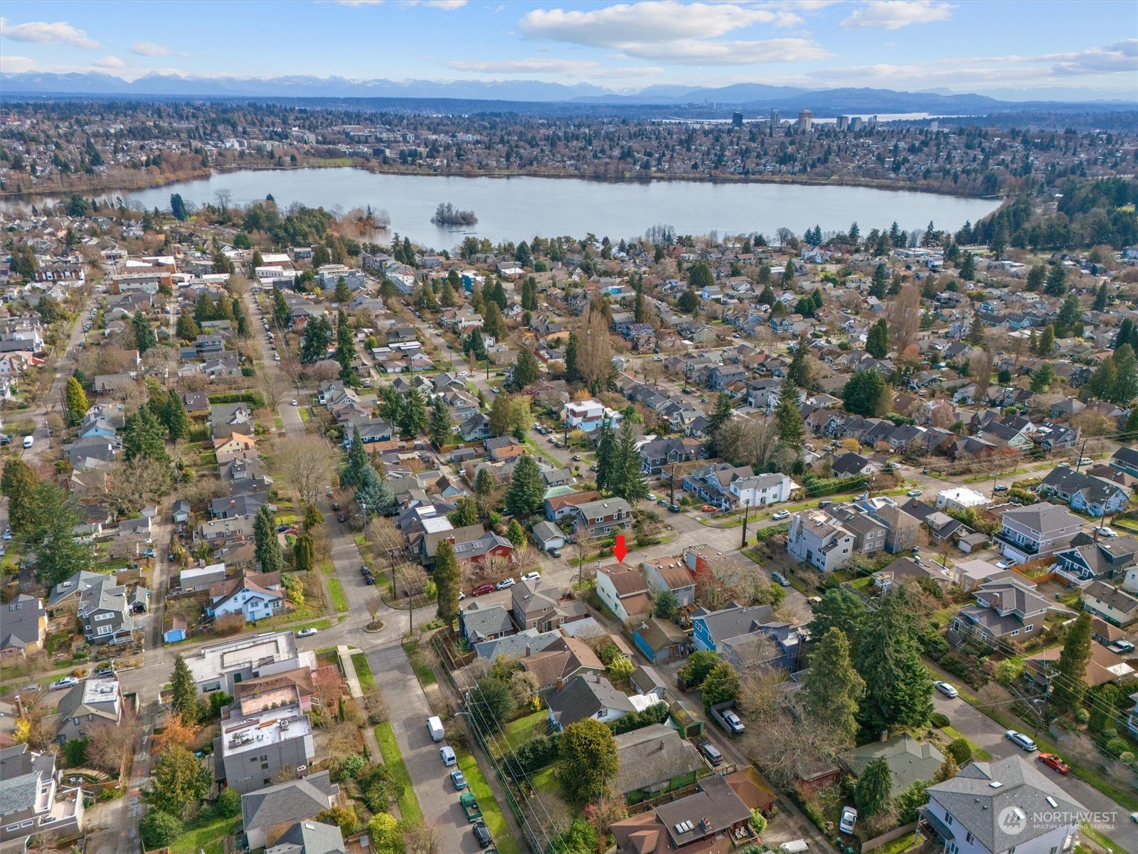 an aerial view of a city