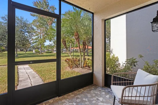 a view of a large window with an outdoor space