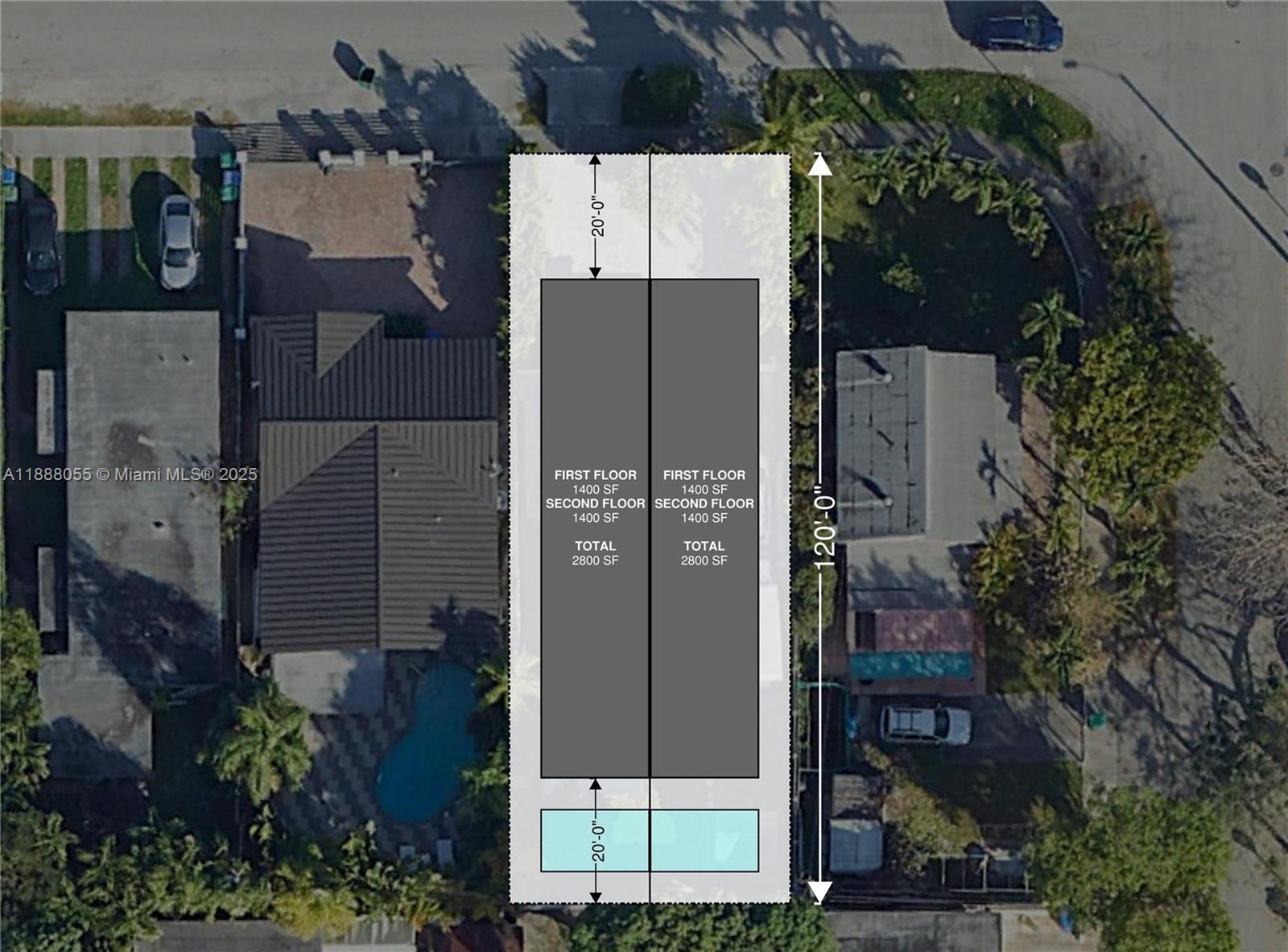 3410 Southwest 24th Street Miami, FL 33145 - Photo 8 of 8 an aerial view of a house