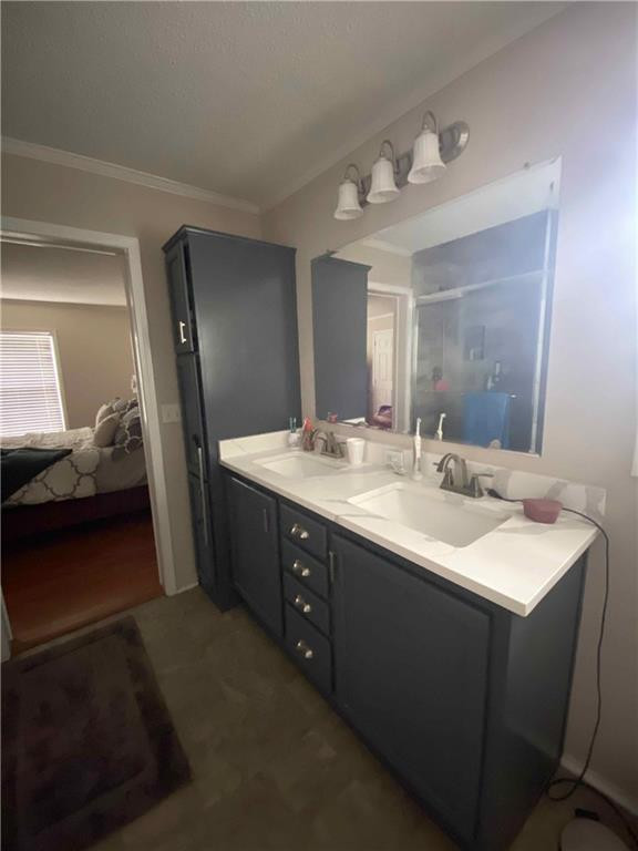 383 Gillis Road Roxboro, NC 27574 - Photo 12 of 19 a bathroom with a double vanity sink and a mirror