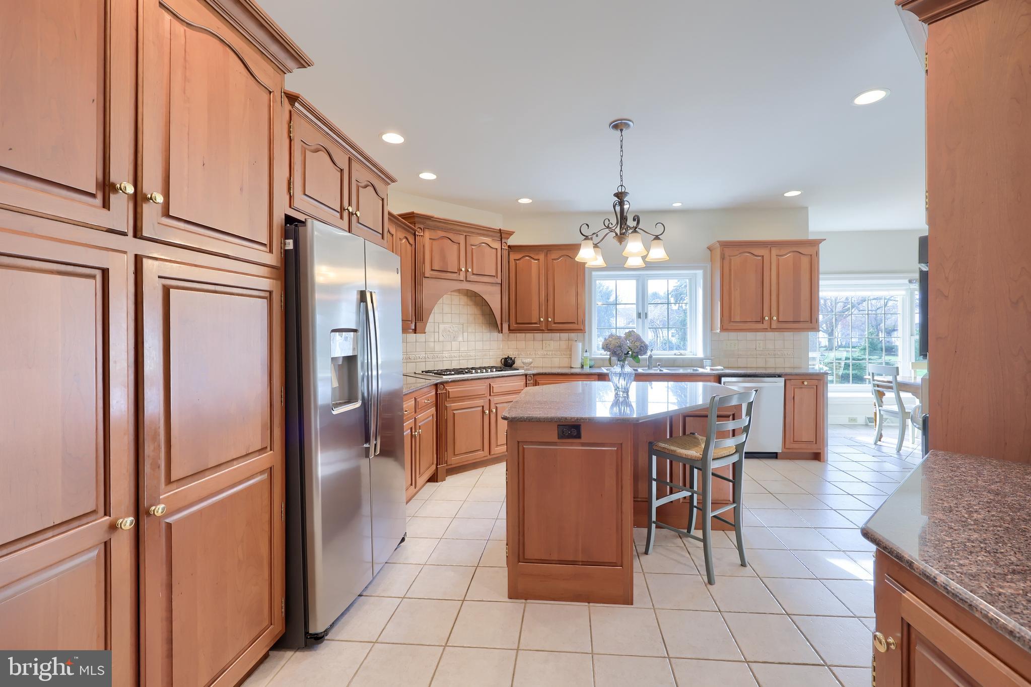 339 Harvest Drive Lititz, PA 17543 - Photo 25 of 69 a kitchen with granite countertop a refrigerator a sink a dining table and chairs