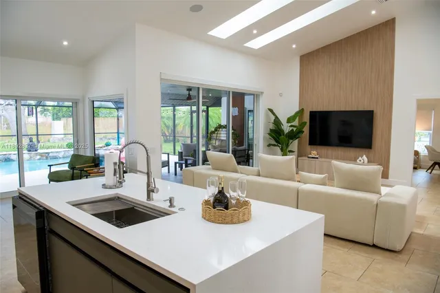 a view of a living room