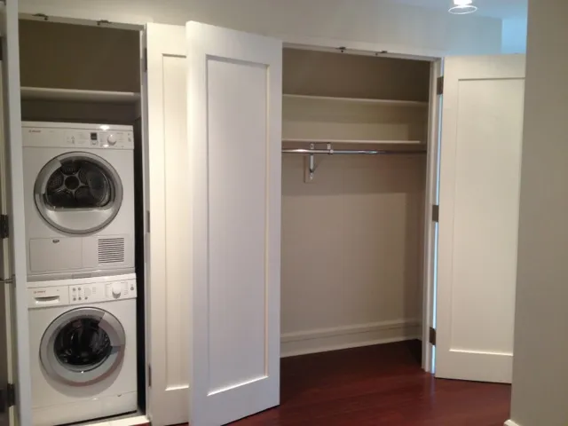 a room with a washer and dryer