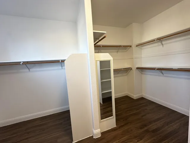 an empty walk in closet