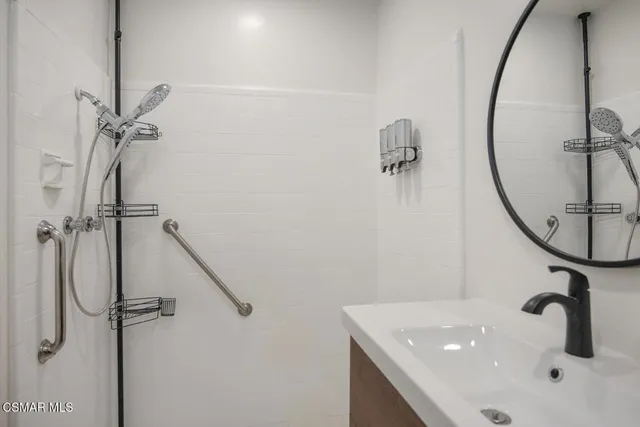 a bathroom with a sink