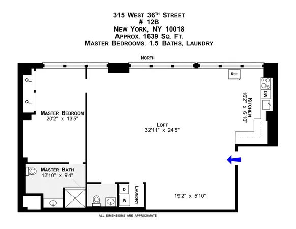 $1,505,000 | 315 West 36th Street, Unit 12B | Hudson Yards