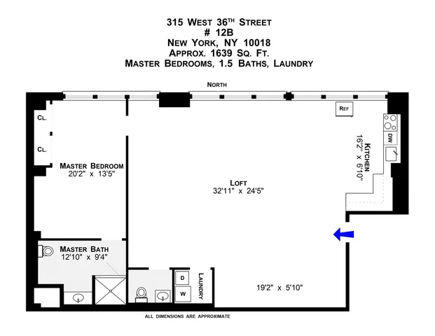 $1,500,000 | 315 West 36th Street, Unit 12B | Hudson Yards