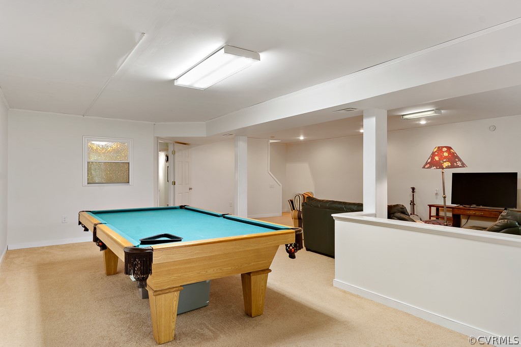 13903 Eastbluff Road Midlothian, VA 23112 - Photo 36 of 45 a room with pool table and flat screen tv