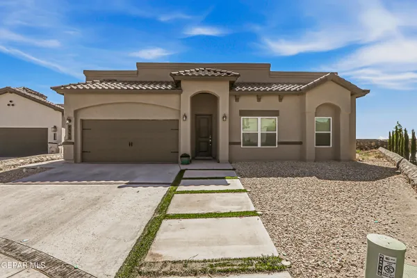 a front view of a house