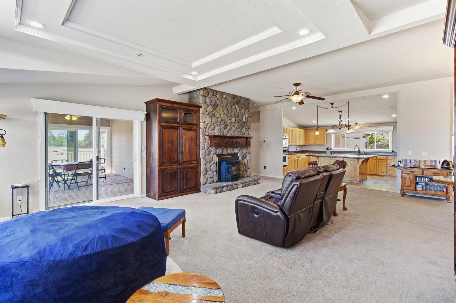12390 Hobday Road Wilton, CA 95693 - Photo 12 of 92 a living room with furniture and a fireplace