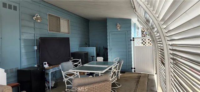 a room with furniture