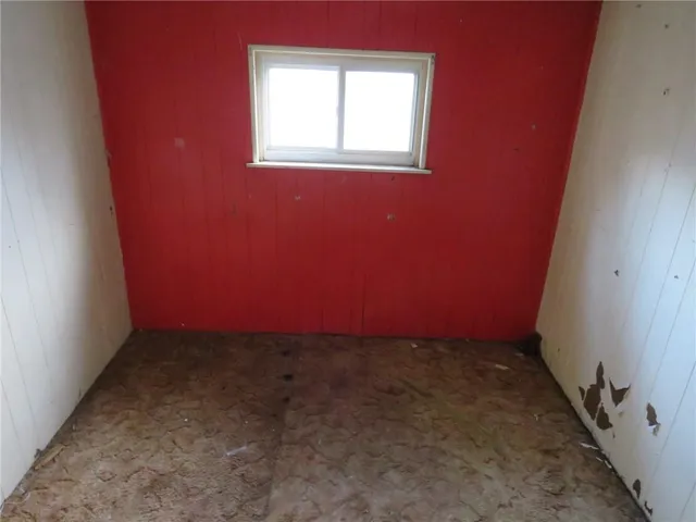 a view of a small space with window