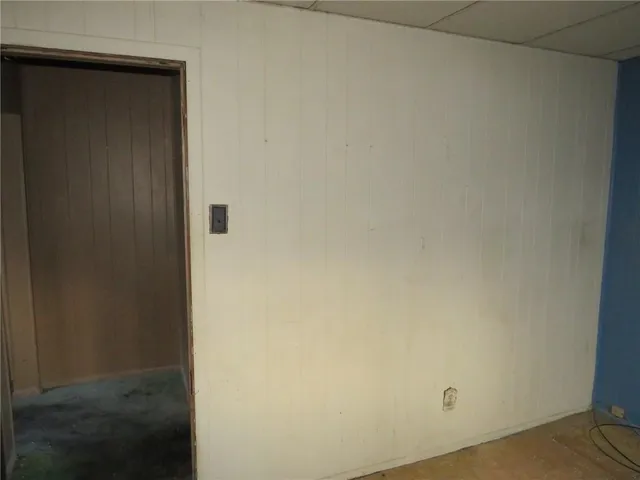 a close up view of a door