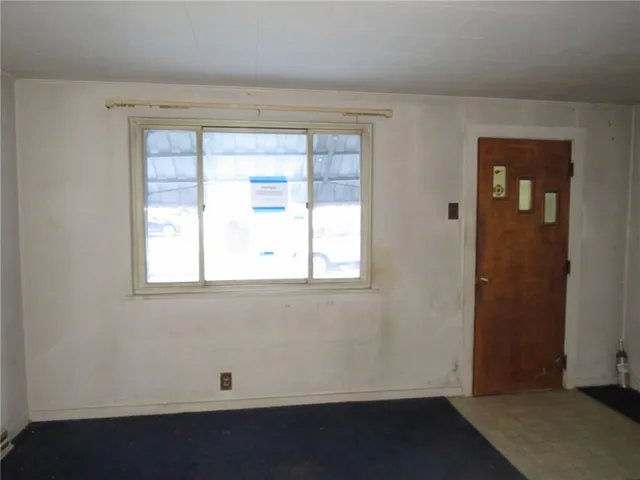 an empty room with a window
