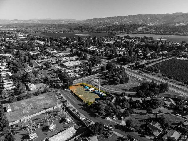 an aerial view of multiple house