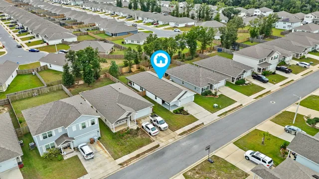 a view of a backyard with a trees