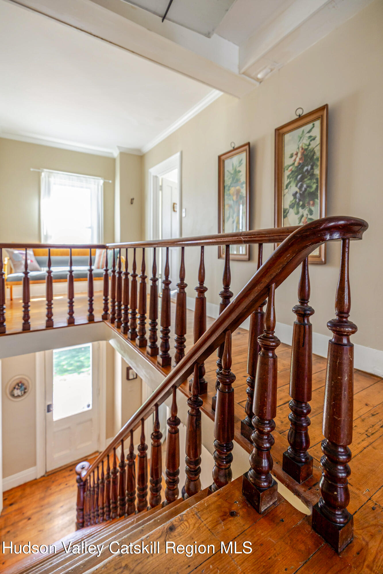 108 HIGH POND Road Summit, NY 12175 - Photo 34 of 82 a view of staircase with lots of frames on wall and a window