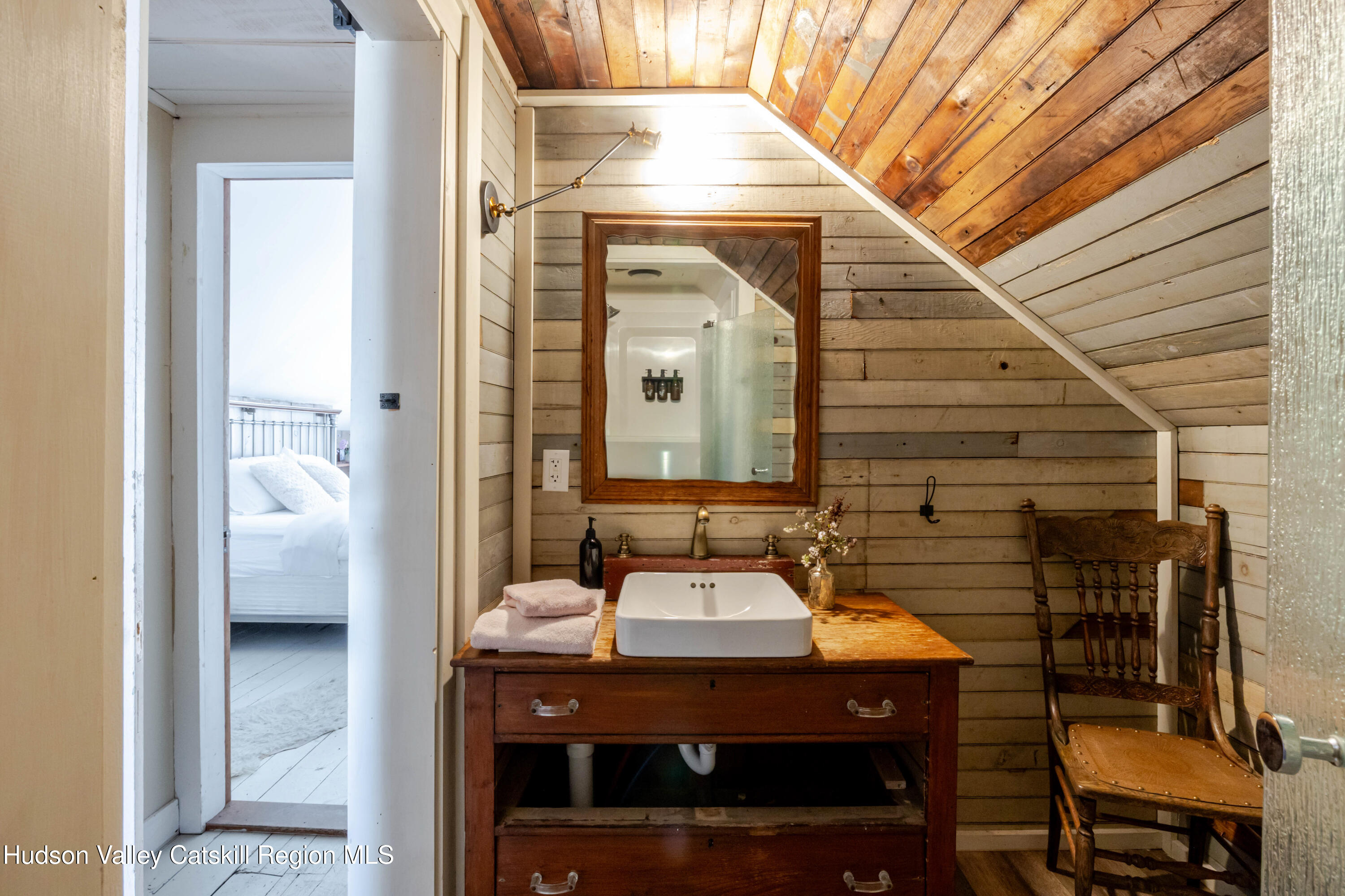 108 HIGH POND Road Summit, NY 12175 - Photo 50 of 82 a bathroom with a sink and a mirror