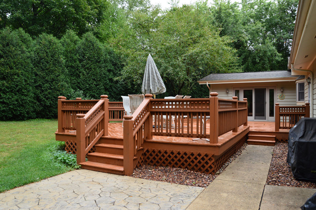 7N201 Stevens Road St. Charles, IL 60175 - Photo 40 of 58 a view of a roof deck with a wooden deck and furniture