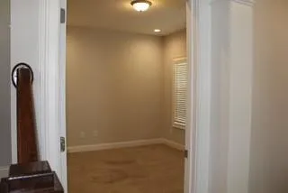 a view of a room with a barbeque