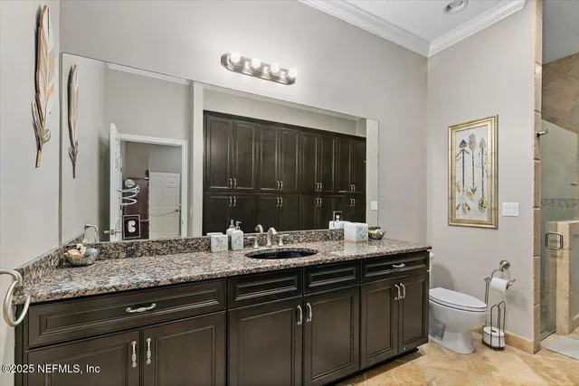a bathroom with a tub and a sink