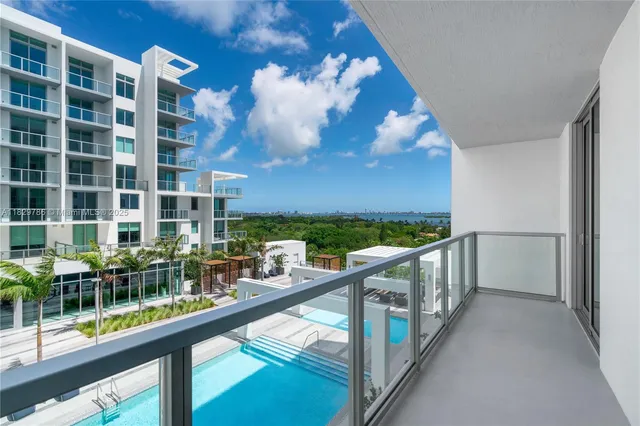 a view of building from balcony