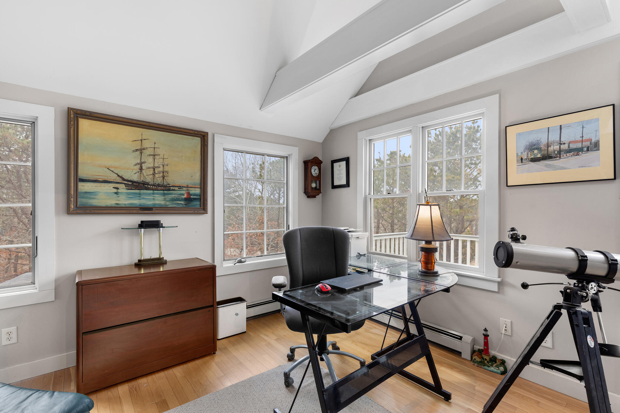 311 South Sunken Meadow Road Eastham, MA 02642 - Photo 32 of 57 a work room with furniture and a flat screen tv