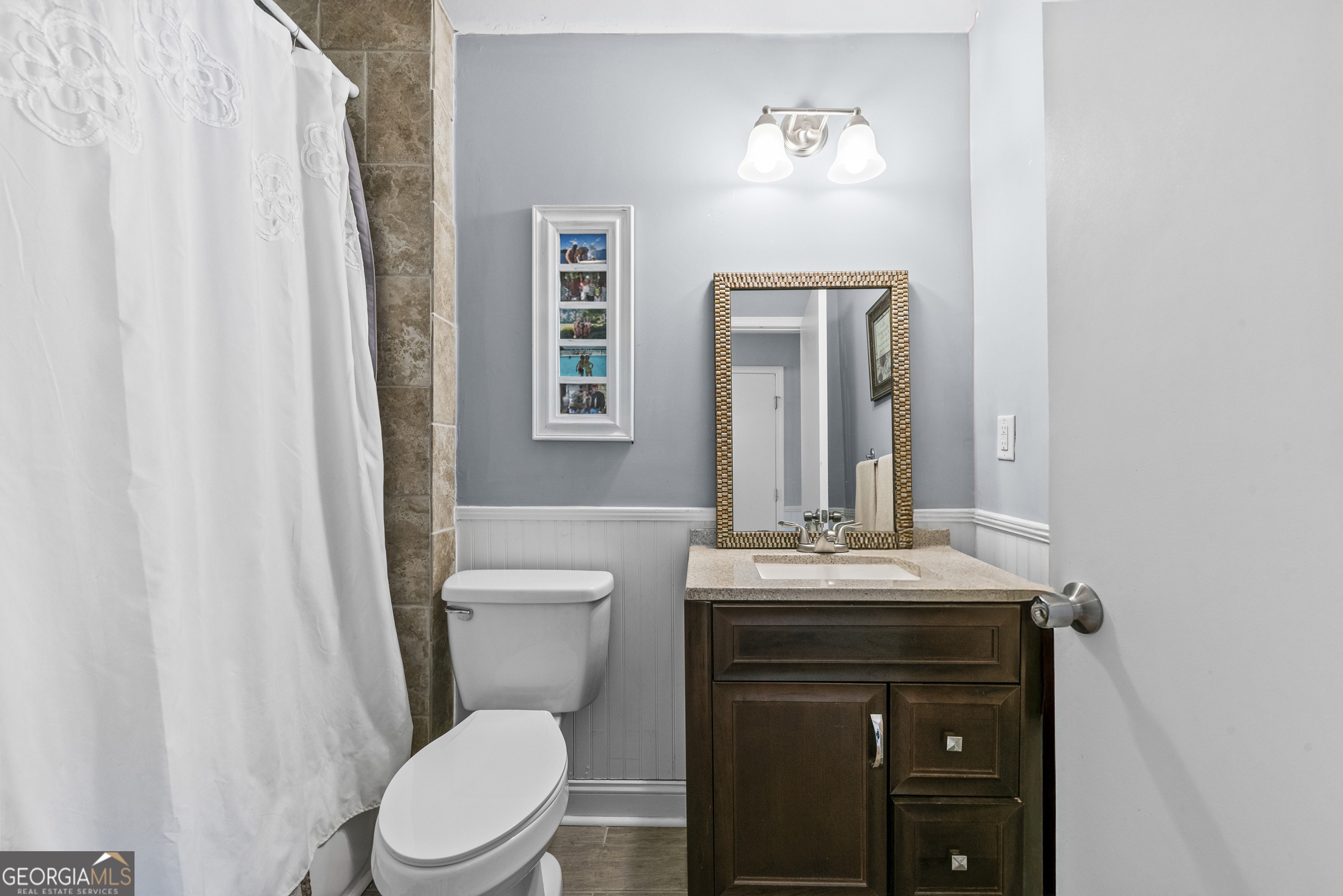 178 Fairplay Street Rutledge, GA 30663 - Photo 44 of 54 a bathroom with a toilet a sink and a mirror